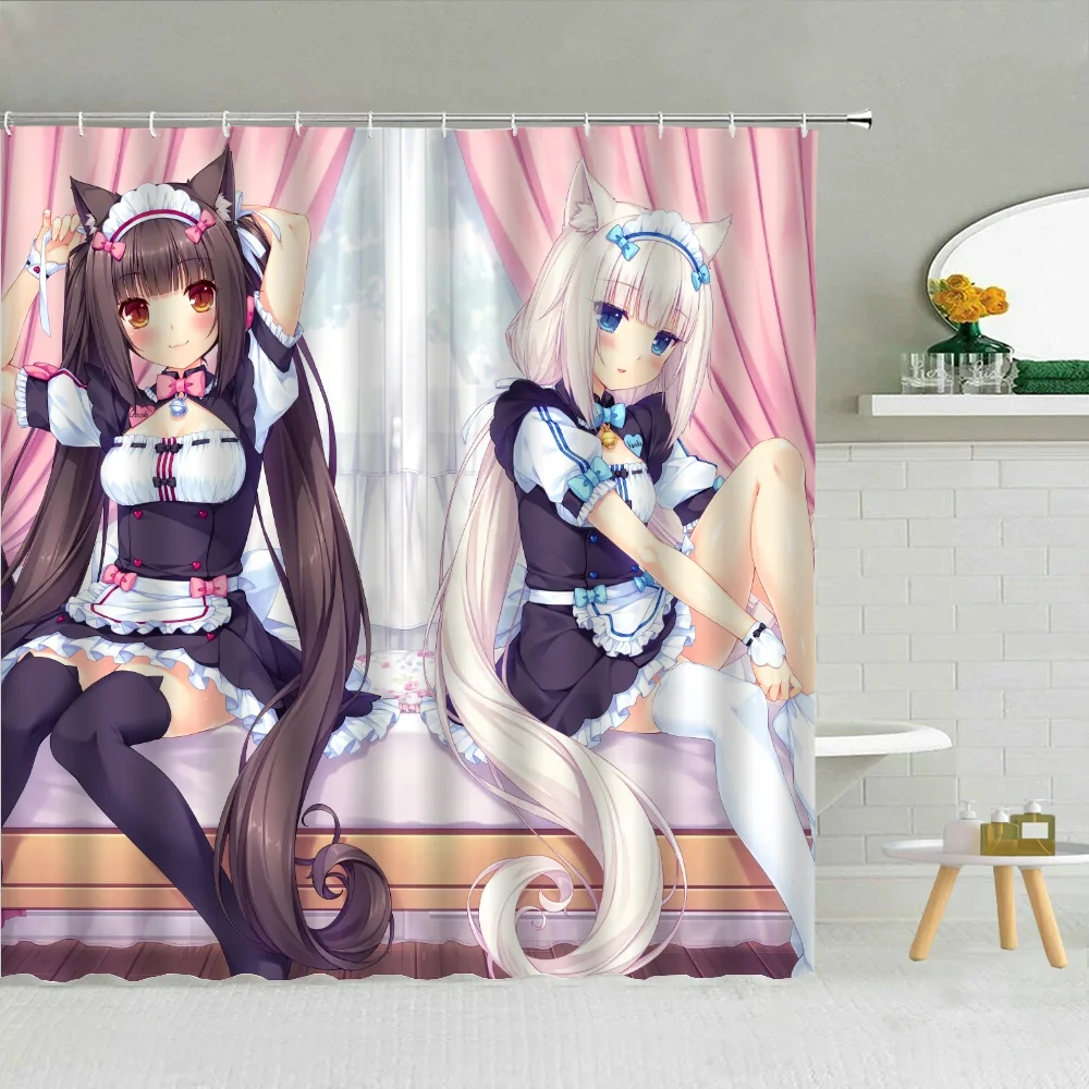 Things for the Bathroom Shower Curtains for Showers N-NekoPara Bathrooms and Accessories Bath Curtain Folding Partition Products