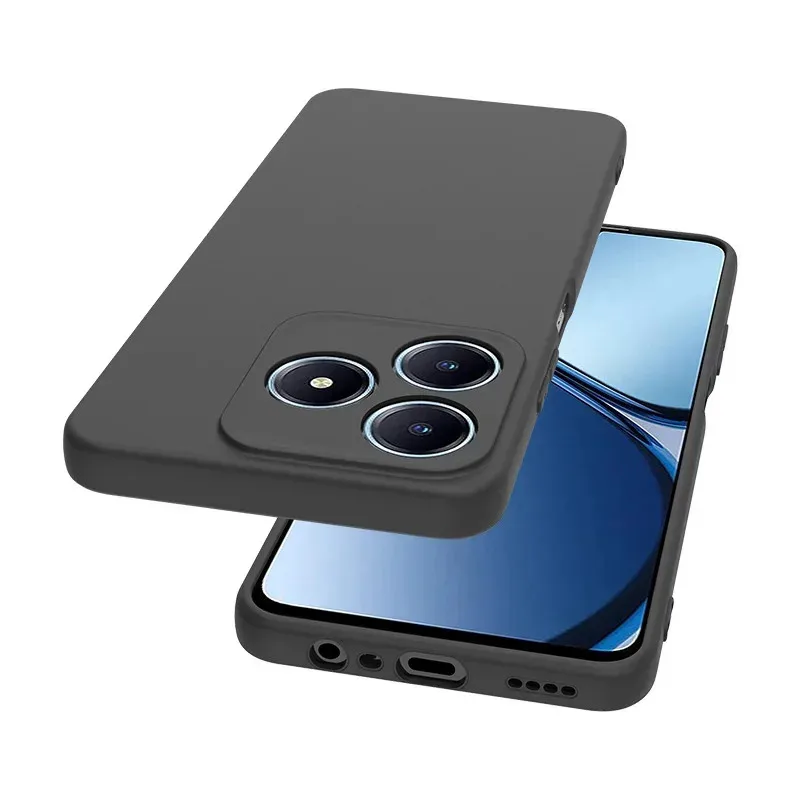 حافظة لهاتف OPPO Realme C63 4G RMX3939 لـ Appo Orrs RealmeC63 C 63 بولي يوريثان غطاء خلفي ناعم أسود غير لامع من السيليكون Carcase Coques