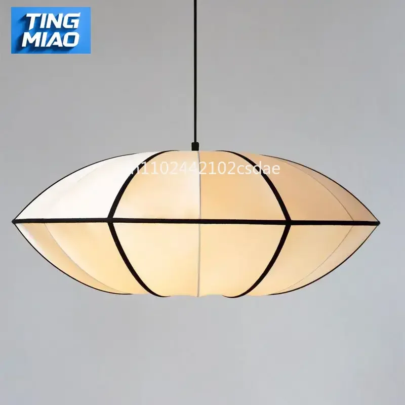 

Japanese Style Medieval Chandelier Living Room Home Decoration Bedroom Lantern Silk Zen Pendant Light