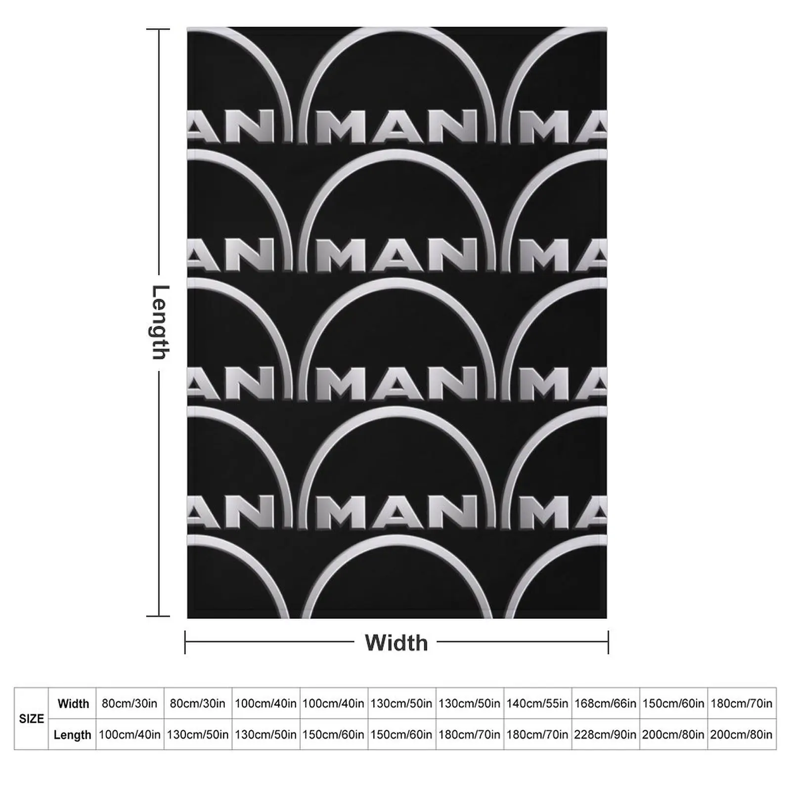 MAN logo Throw Blanket Retros For Baby Soft Beds Thins Blankets