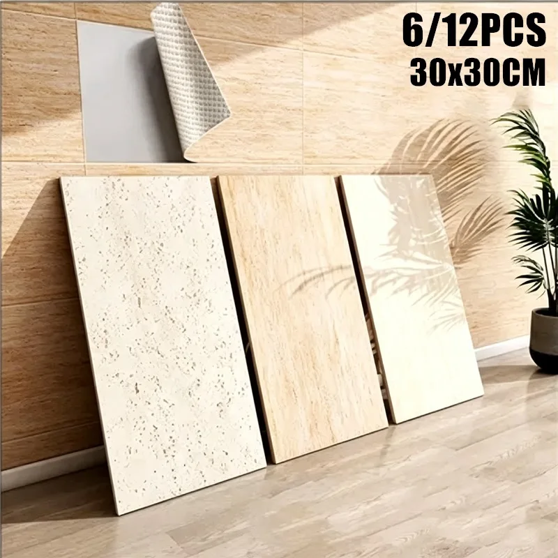 Self-Adhesive 3D Diatomite Background Tiles Waterproof PVC Wall Panels for Bathrooms Kitchens Living Rooms Modern Decoration
