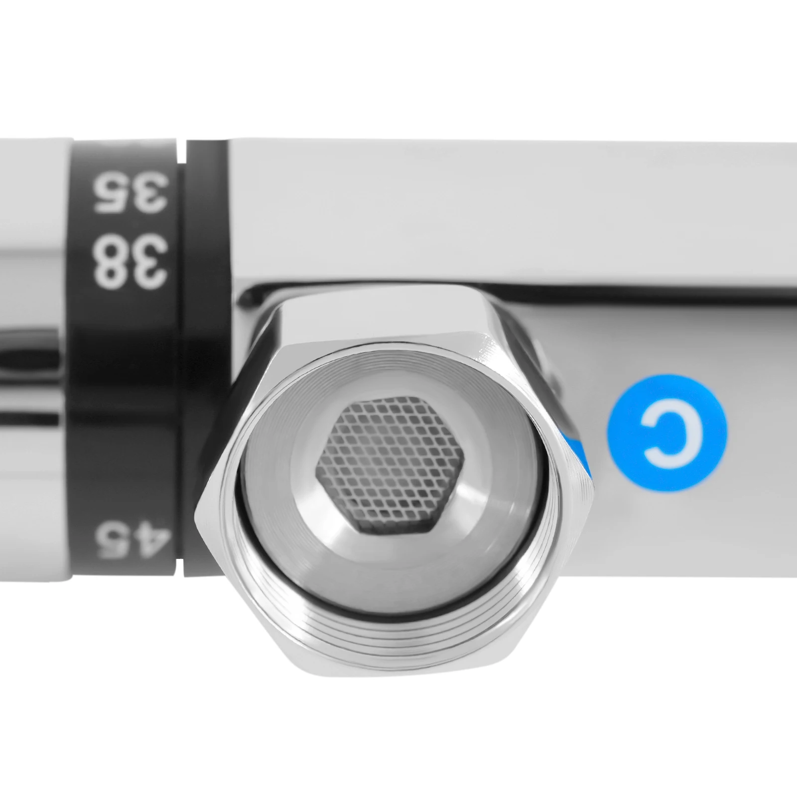 Duschventil Thermostatisches Mischventil 4 Zoll Messing-Wasserkontrollventil mit Abwärtsauslass für Badezimmer-Dusche – Detail 7