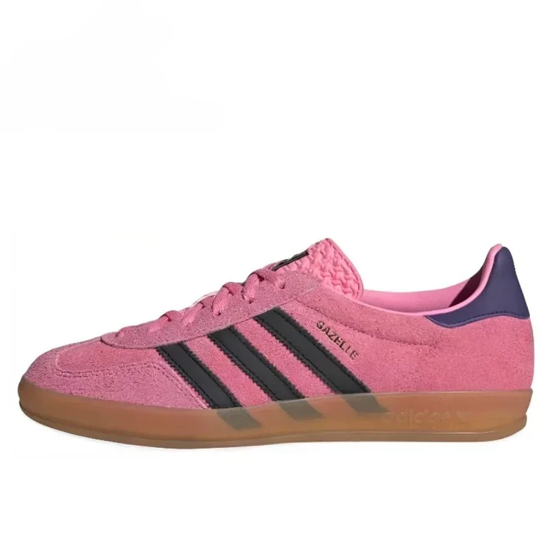 Adidas Gazelle Indoor Bliss Pink Purple Woman Men Casual Shoes Light Comfortable Suede Unisex Leisure Skateboard Sneakers