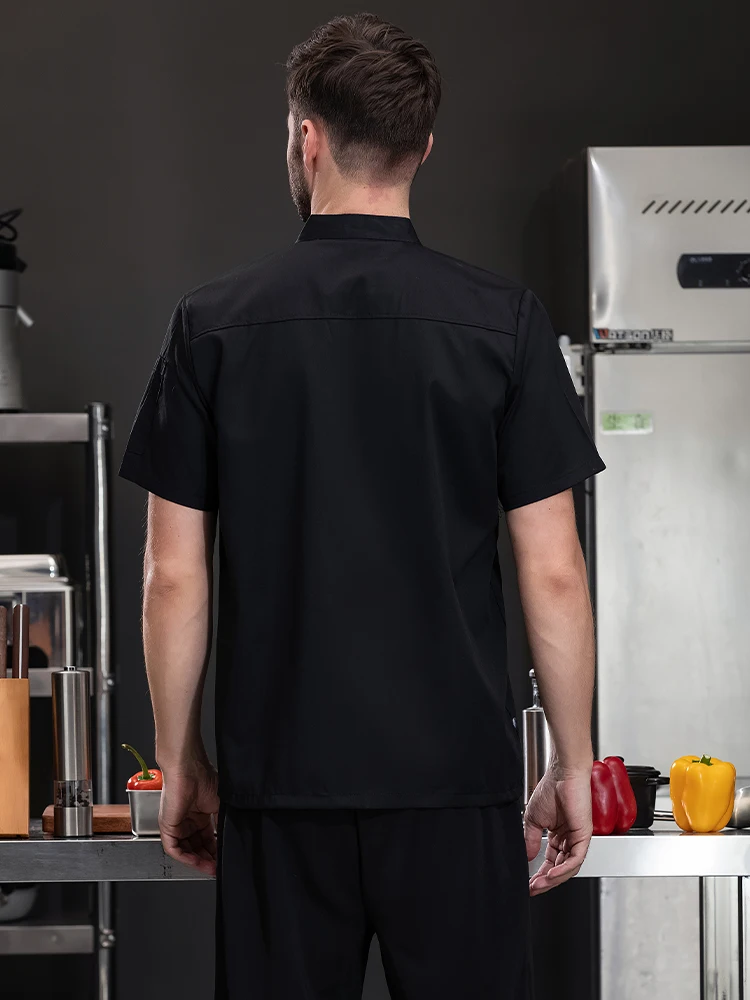 Hotelkantine Terug Keuken Chef Uniform Bakken Kok Werkkleding Restaurant Koken Shirt Catering Kostuum of Jas Schort
