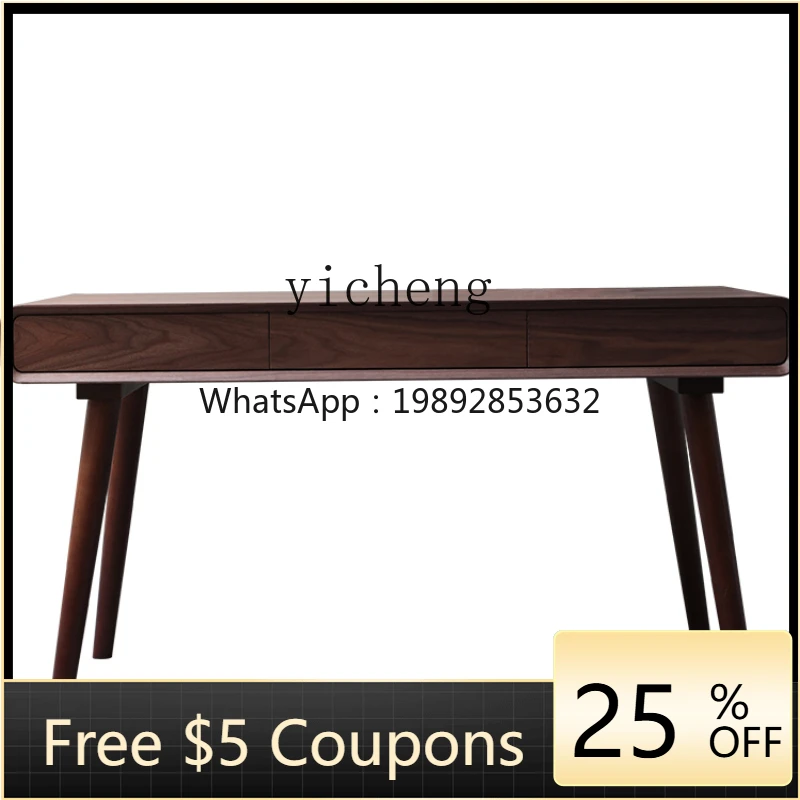 

ZZk Designer Desk Bookshelf Combination Simple Modern Small Apartment Bedroom Solid Wood Computer Desk Home