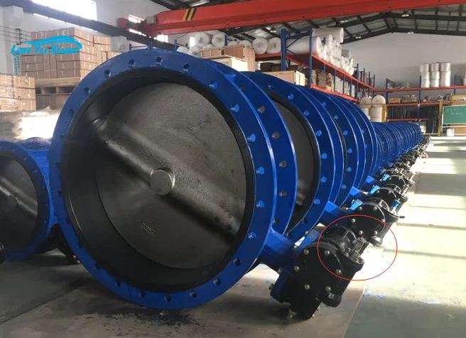 Double flange Powder butterfly valve V2FS100GBN 4