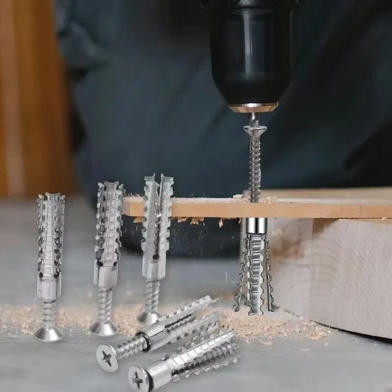 Hochleistungs Stahl Wandanker Set metallischer Expansionsrohr 6 8mm selbstschneidende Schrauben Bohrdübel für Hohlwände Schrauben und Befestigungselemente für Renovierungen Haus und Gewerbe sichere Befestigung an Gipsk – Detail 5