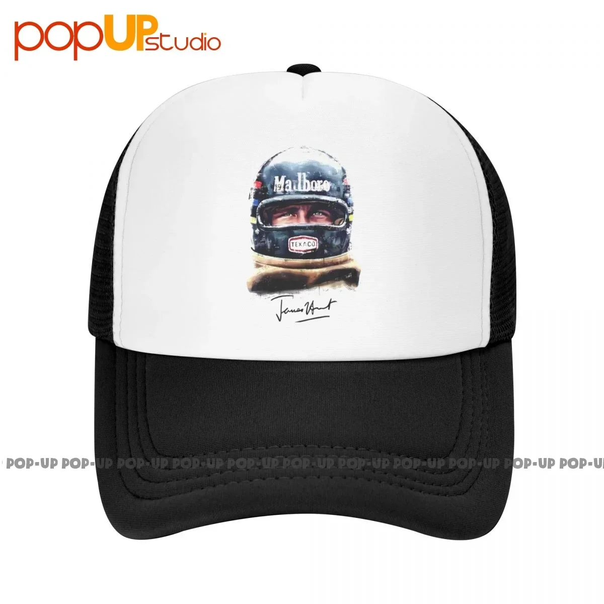 Hesketh Racing Team James Hunt Malboro Helmet World Championship Baseball Cap Trucker Hats Breathable Splicing