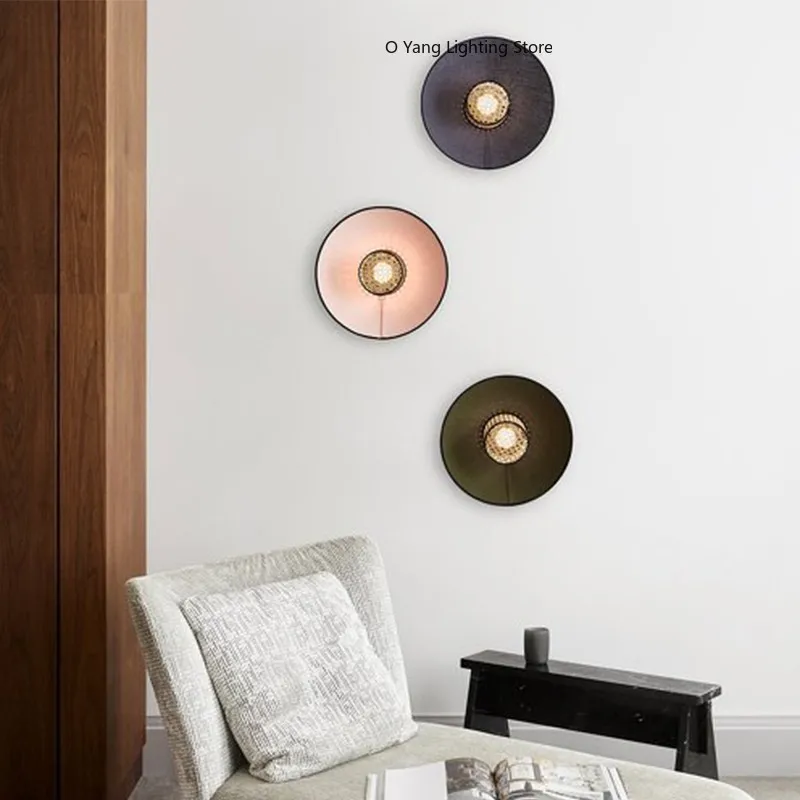 Market Bamboo Wabi-sabi Style Japanese Colourful Cloth Light Post-Modern E27 Mounted Living Room Bedside Kitchen Island Lighting