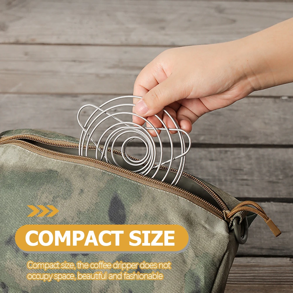 

Stainless Steel Coffee Filter Foldable Design Compact Size for Daily Use Easy to Rinse and Clean Convenient Coffee Accessory