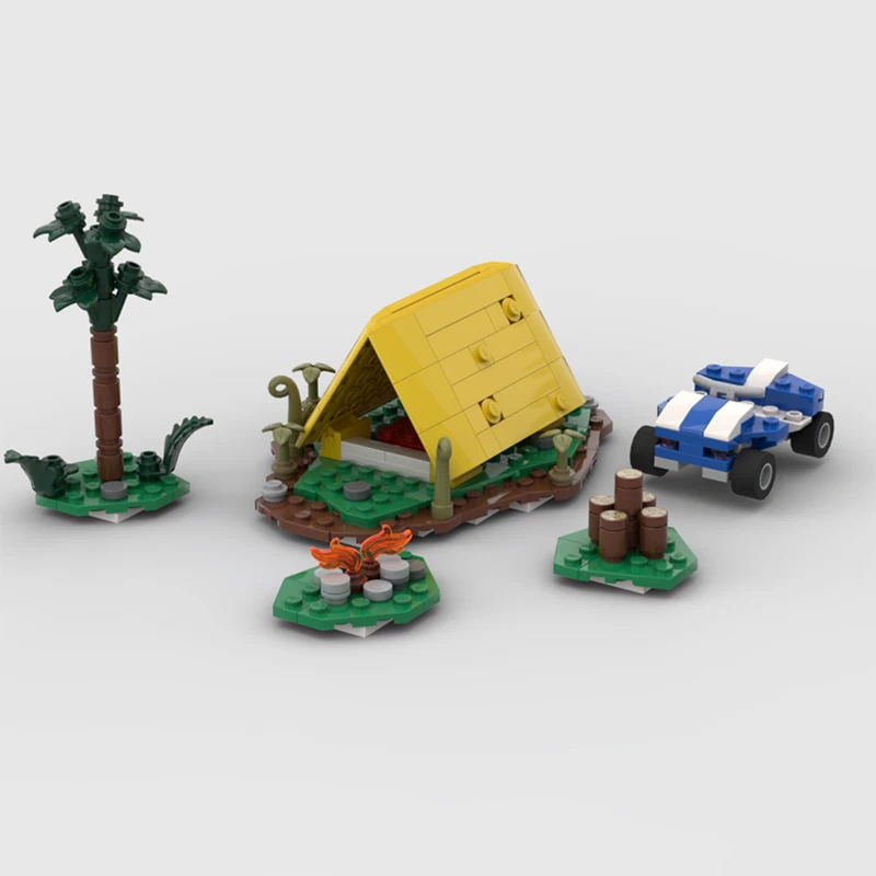 

252 шт. MOC строительные блоки для кемпинга, рождественский подарок, когнитивное развитие, энтузиасты, как-start, комплект для начинающих
