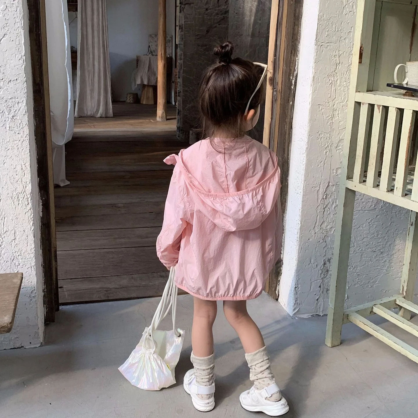 Girl Coat Cardigan 2024 Summer New Children Wear Korean Style Children Wear Girls Casual Hooded Coat Room Coat Sunscreen Clothes