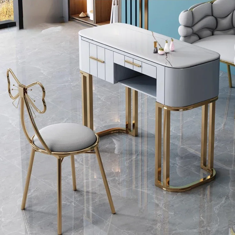 

Elegant Creative Minimalist Nail Table Manicure Premium Nail Tables Aesthetic Design Nageltisch Mit Absaugung Salon Furniture