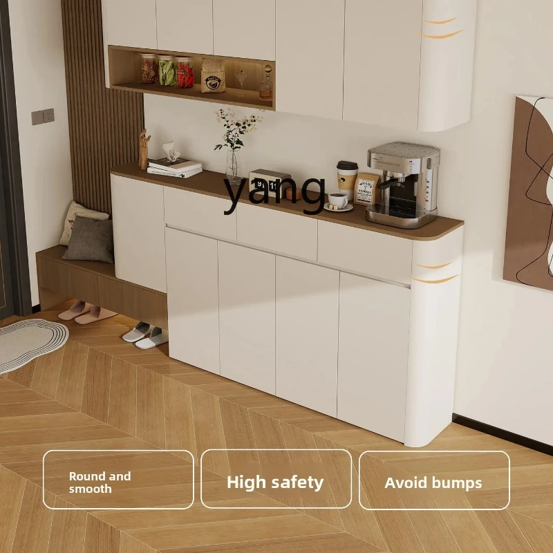 

Lmm solid wood shoe cabinet household door integrated wall small apartment porch hanging cabinet storage