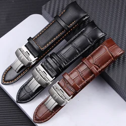 Genuine Leat/her Watch Strap for Tissot T035 Watchband Men's 1853 T035627 T035617 T035407 Series Arc Mouth Belt 22mm 23mm 24mm