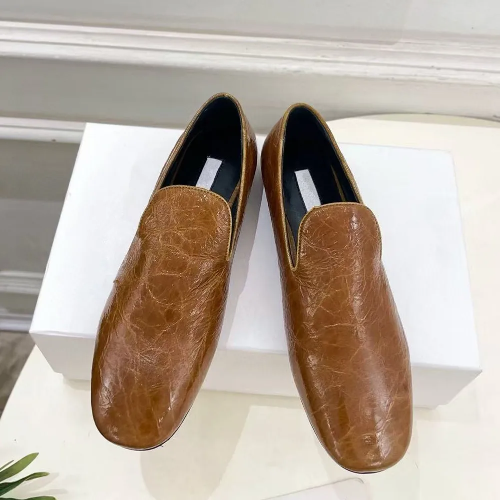 

2026 new black genuine leather loafers women's flat bottomed versatile leather shoes single shoes women's shoes