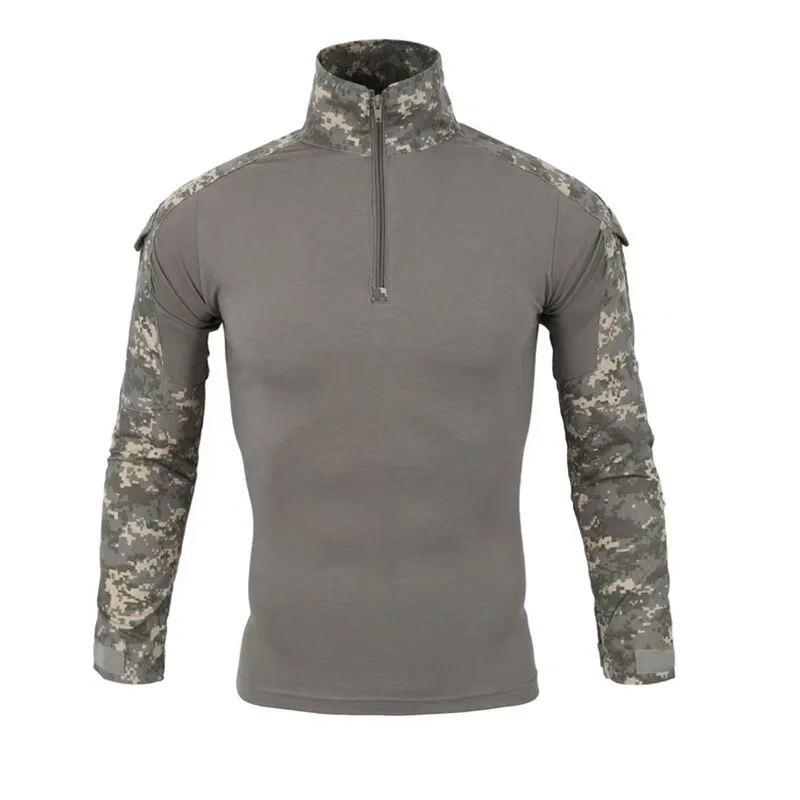 Picture 3: Outdoor Tactical Hiking T-Shirts Men Combat Military Army CP Camouflage Long Sleeve Hunting Climbing Shirt Cotton Sport Clothes