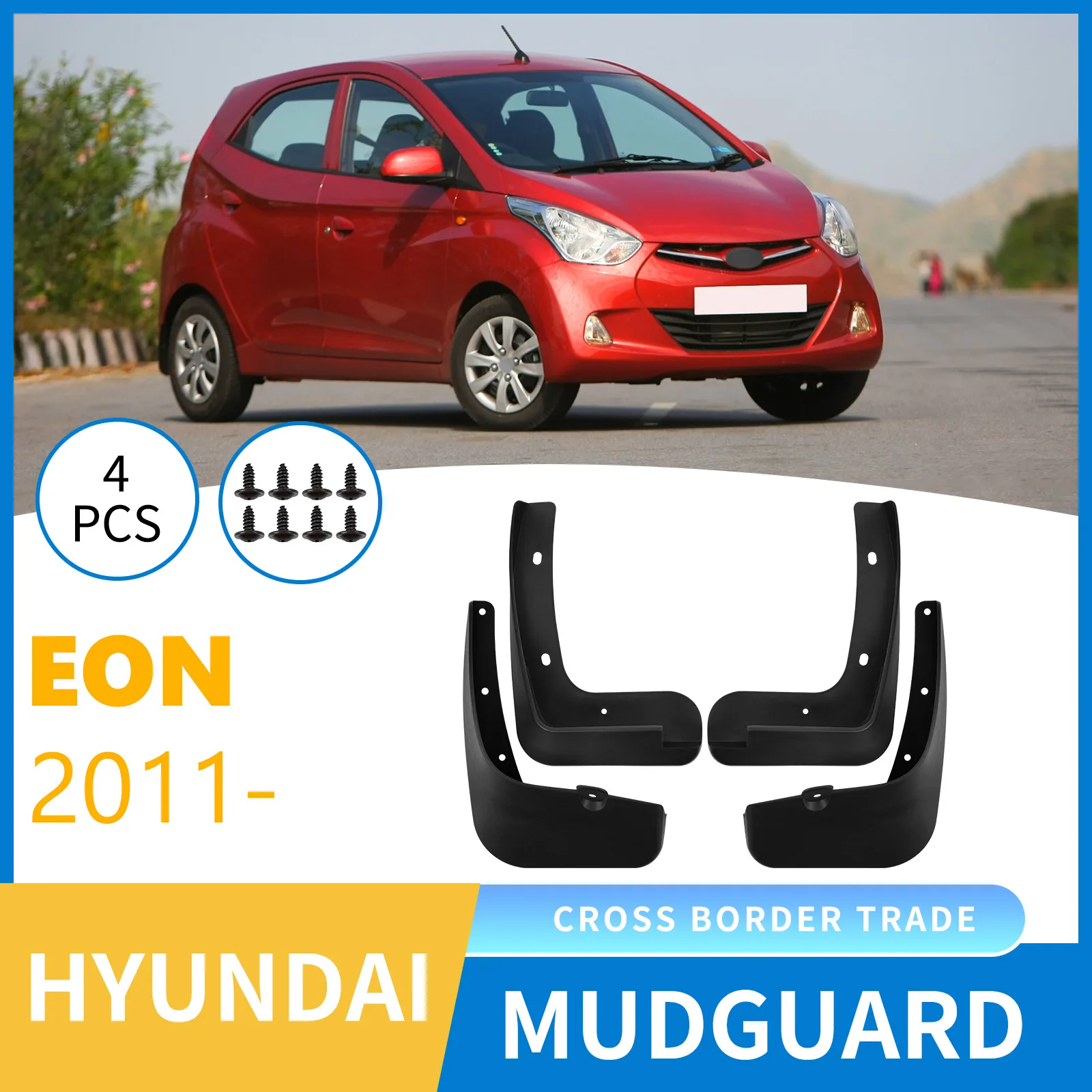 

Для HYUNDAI Eon 2011-2025 внешняя модификация брызговика передней и задней шины автомобиля, передние и задние расширители, брызговики, крышка