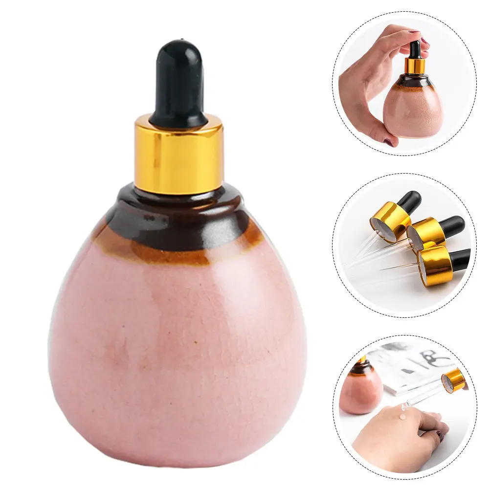 Ceramic Essential Oil Dropper Bottles Empty Refillable Sub Bottles for Aromatherapy Perfume Mixing DIY Gifts Medicine Lab Liquid