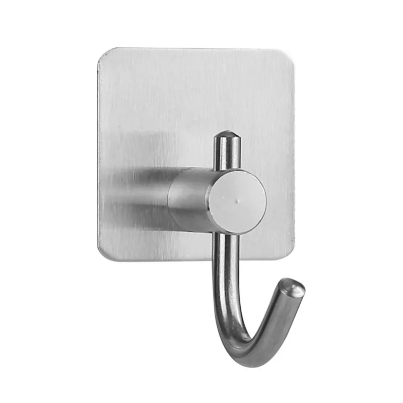 1/4/10PCS Adhesive Wall Hooks Stainless Steel Hooks Bathroom Hardware Multi-Purpose Hooks Household Organizer Towel Key Holder