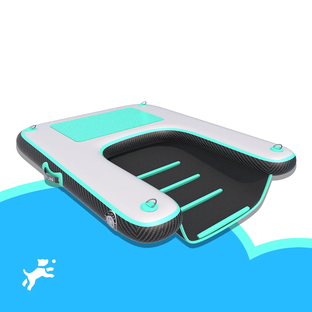 Extra Large Non-Slip Design Inflatable Water Ramp for Boat, Dog Pool Inflatable Pup Plank Doggy Docks Dog Ladder for Dock