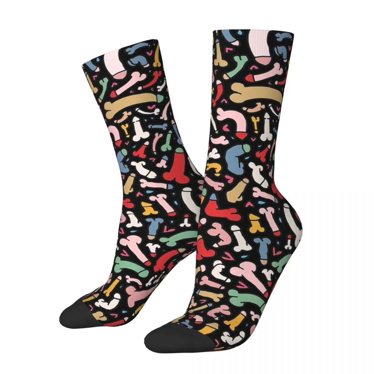 

Dick Colorful Socks Harajuku Super Soft Stockings All Season Long Socks Accessories for Man's Woman's Gifts