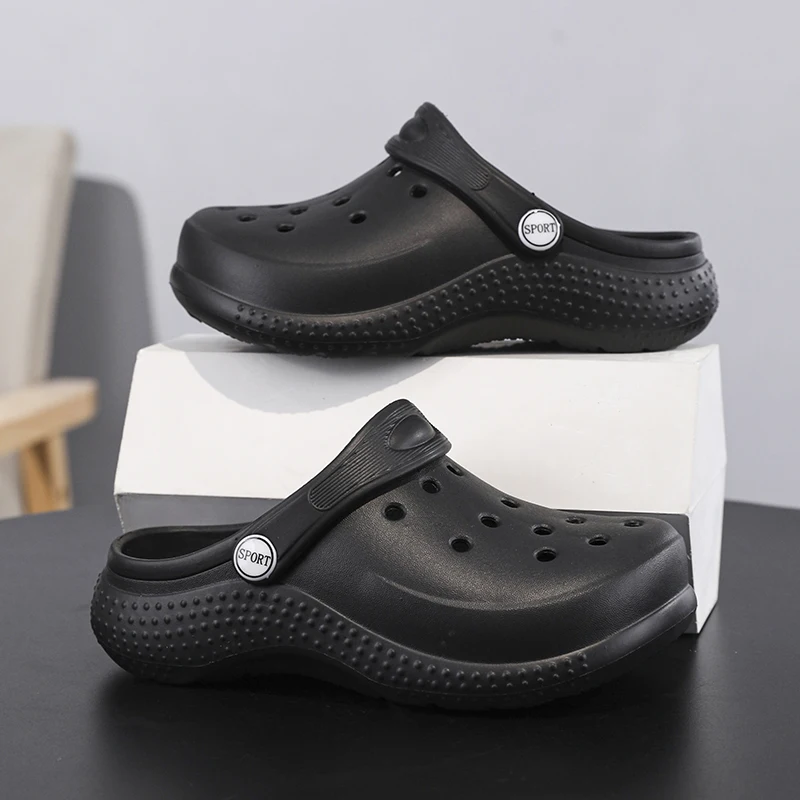 Children's Summer Beach Sandals Casual Garden Clogs Outdoor Wide Toe Cross Sandals for Ladies Non Slip House Shower Slippers