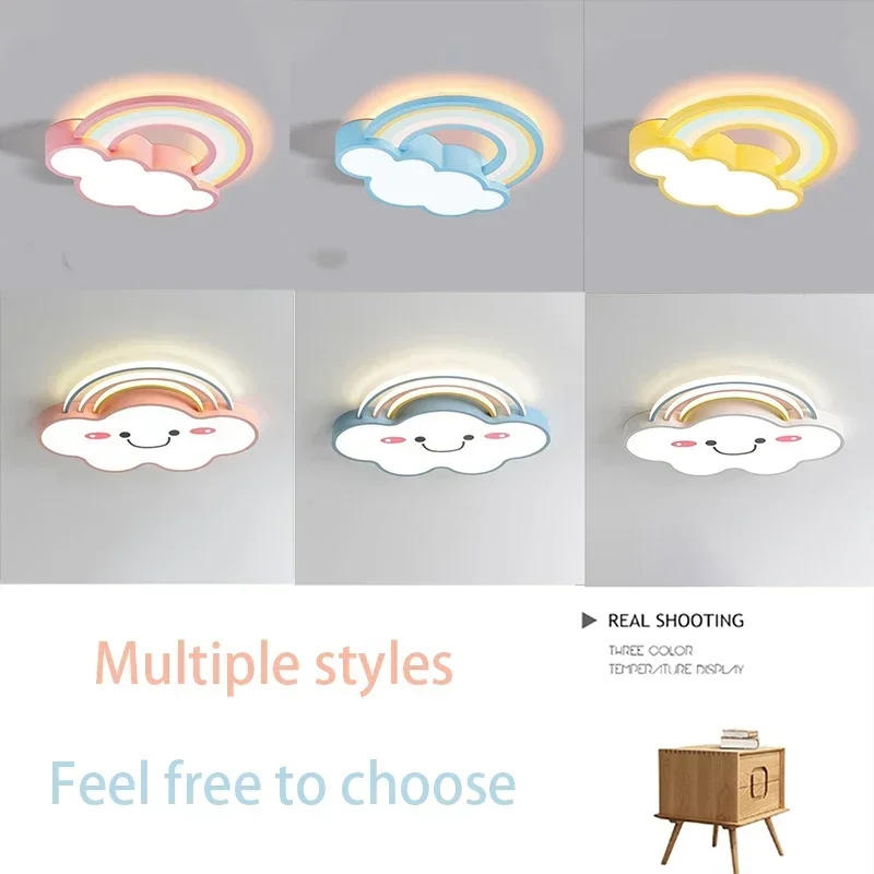 

SAnDYHA Colorful Rainbow Cloud LED Ceiling Light for Kids Room Modern Nordic Decor Stylish Indoor Lighting Fixture