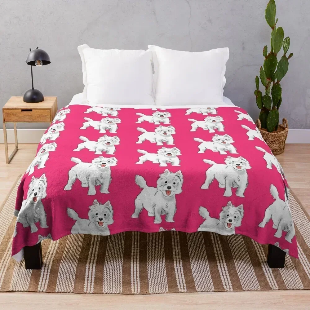 

Westie, West Highland White Terrier Throw Blanket Ultra Soft Flannel Fleece Blanket for All Seasons