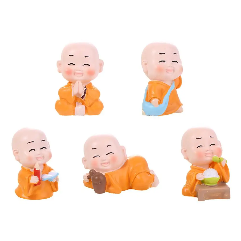 

Durable Small Monk Mini Desktop Decor Car Decoration DIY Cute Garden Trinkets Small Ornament Buddha Ornaments Mini Figurine