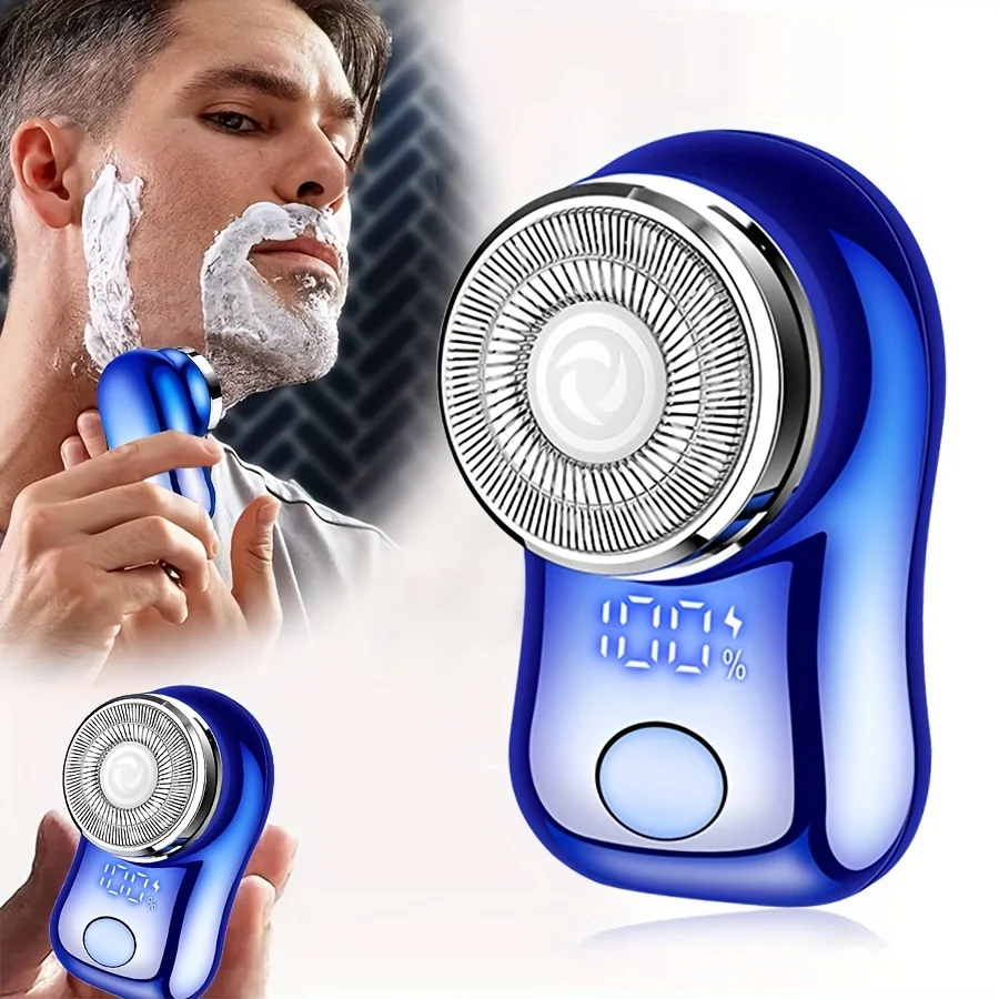 Mini Electric Shaver, Efficient Shaving, Double-ring Blade, Smart Digital Display, Detachable Head, Easy Cleaning Type-C