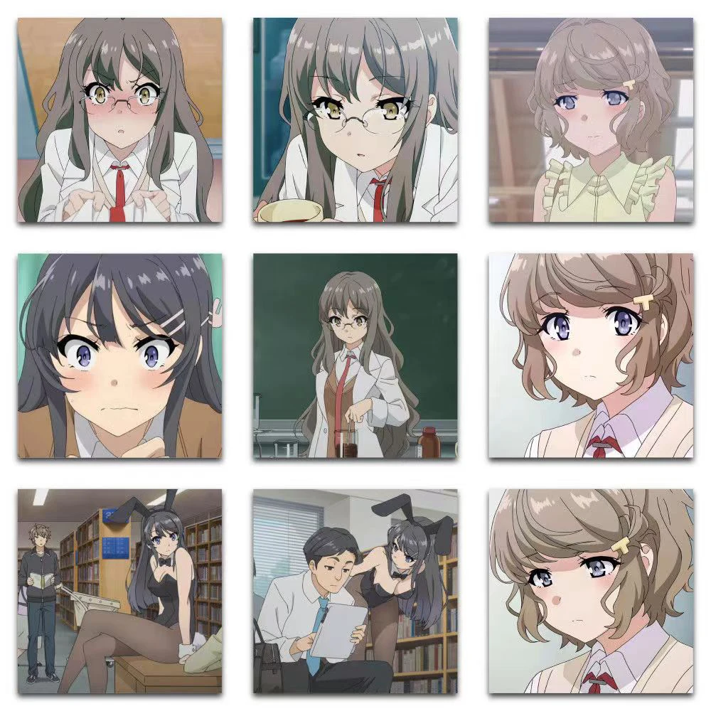 10/30/59 Stück Bunny Girl Senpail Aufkleber Azusagawa Sakuta Mai San Anime Aufkleber Scrapbooking Laptop Telefon süße Mädchen Keade Aufkleber