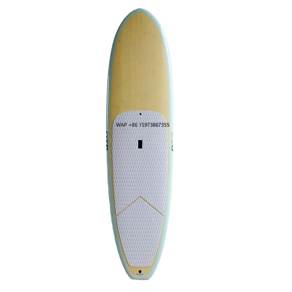 

Wholesale High Quality Epoxy Stand up Paddle Boards Bamboo SUP Fiberglass Paddling Surfboards with Custom Logo for Water Sports