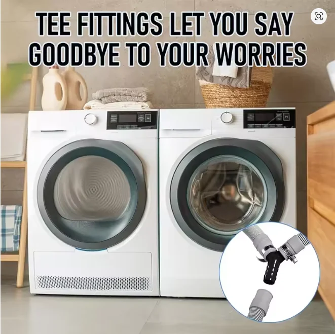 5PCS Washing Machine Drain Hose Y-Type Reducer Plastic Connector For Split Pipe Connection Three-Way Adapter wholesale