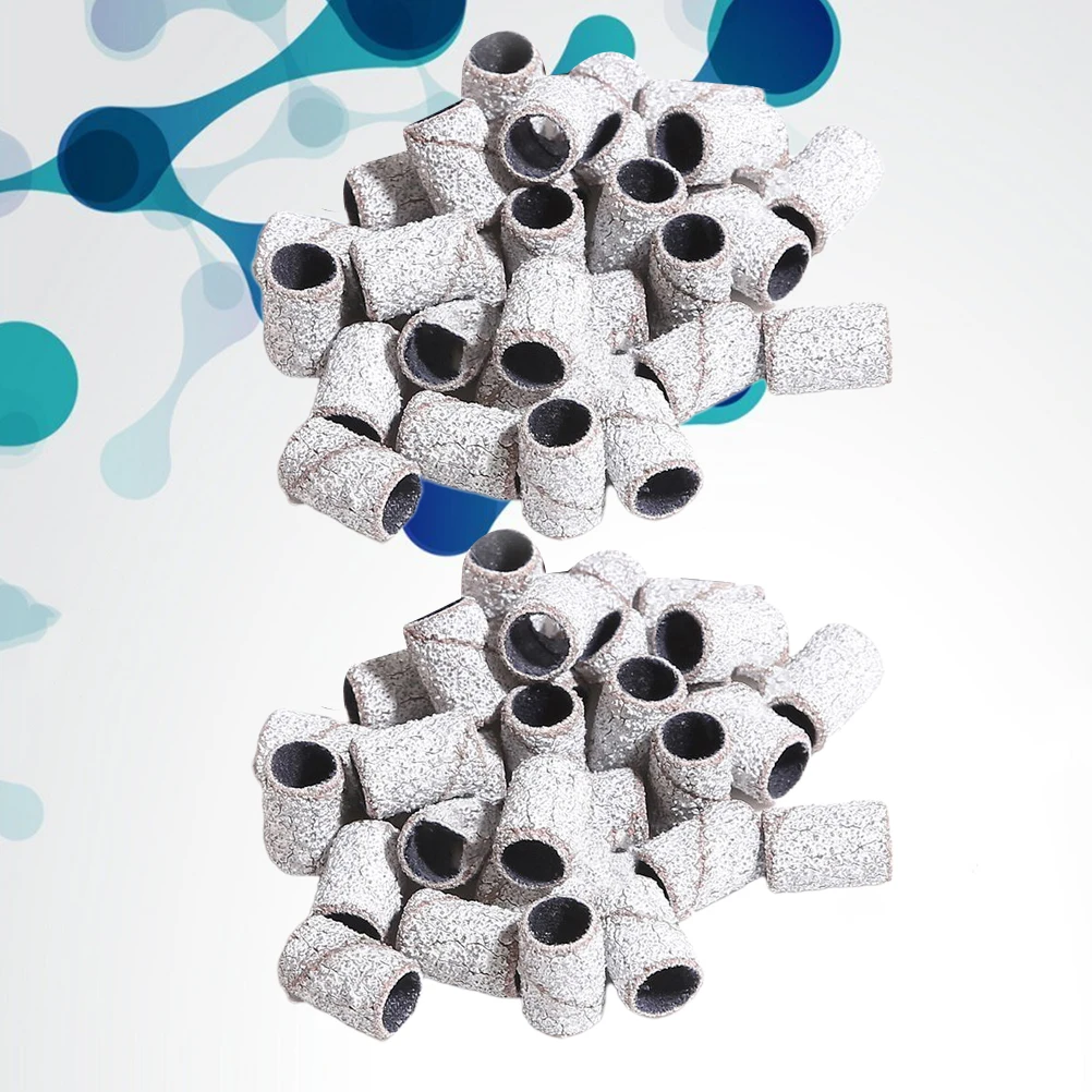 100개 연마 샌딩 밴드 120 #   천연 인조 손톱용 코런덤 재료 매니큐어 페디큐어 네일 드릴 액세서리