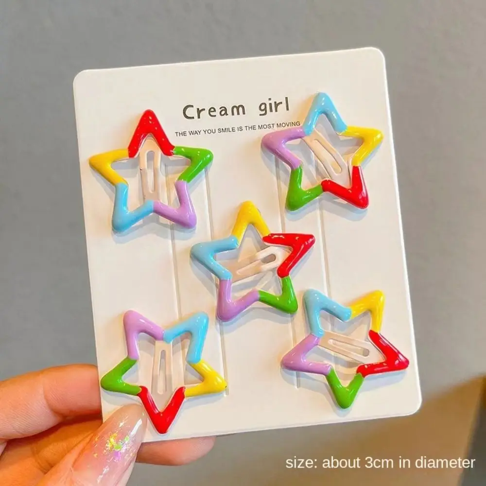 Модная милая заколка для волос BB, красочный подарок, заколка для волос с уткой, заколка для волос со звездой и цветком, детская заколка