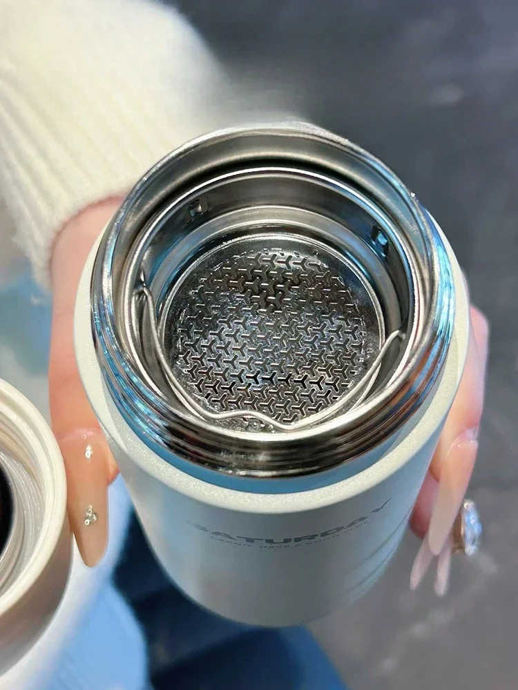 

CL simple thermos cup for students to school tea separation tea cup portable high-value straight cup