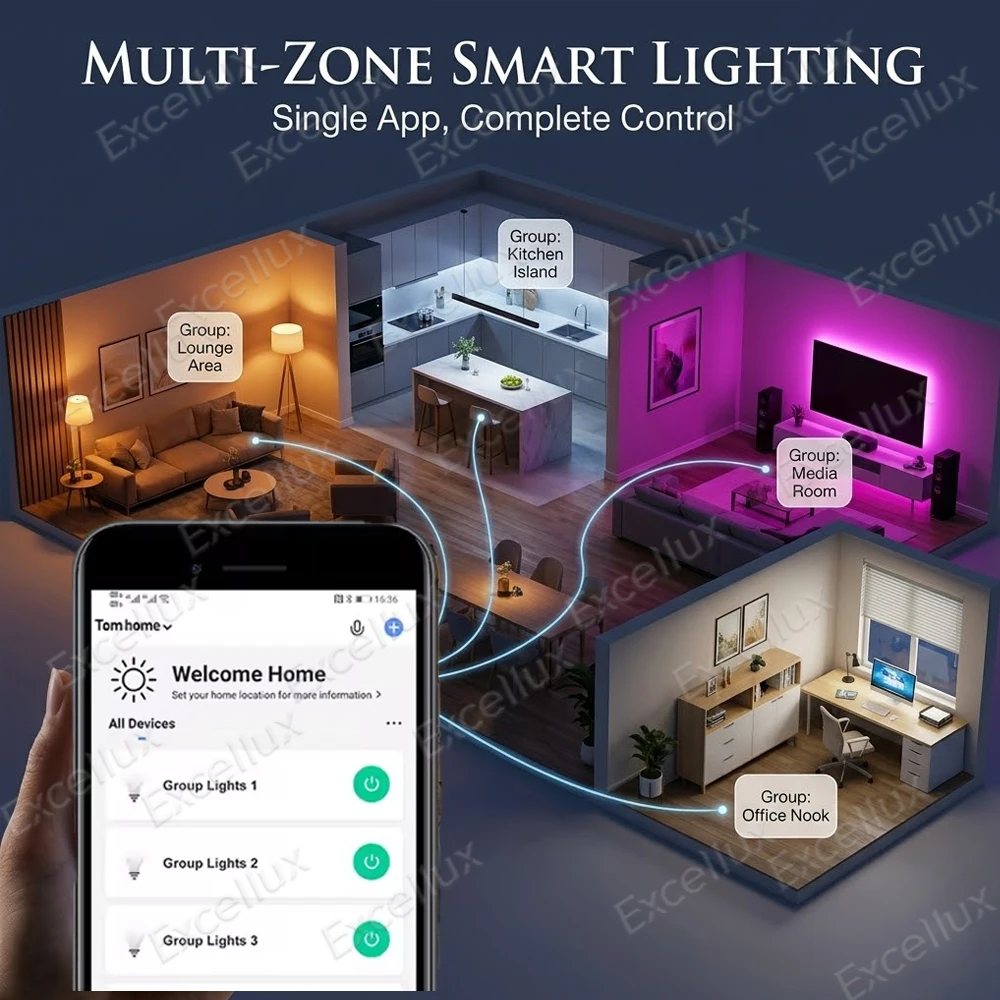 Zigbee 3.0 Smart LED-Glühbirne E27 RGB 2700-6500K Dimmbare Lampe Kompatibel mit Z2MQTT Home Assistant Alexa Echo Yandex Gateway erforderlich – Detail 5