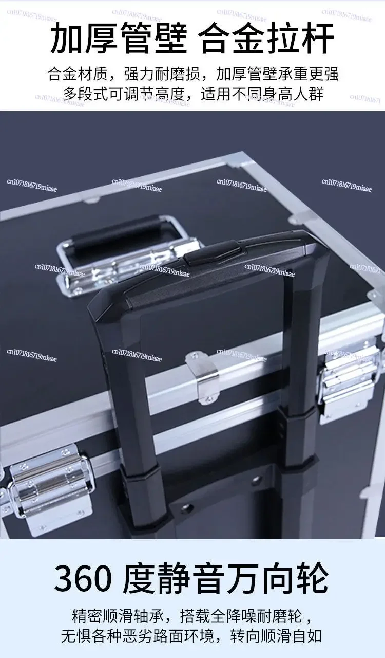 Aluminum Alloy Aviation Case with Trolley System Tool Instrument Box for Equipment Exhibition Prop And Transport