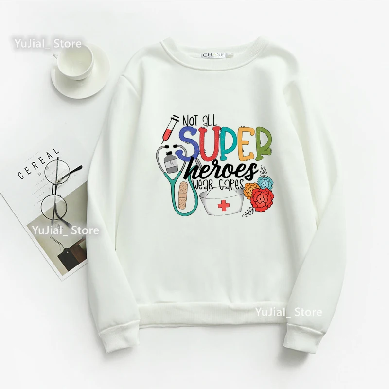 Pflege Ist Mein Herz Krankenschwester Brief Druck Frauen Hoodie Mode Harajuku Herbst Winter Lange Hülse Frauen Crew Neck Sweatshirt