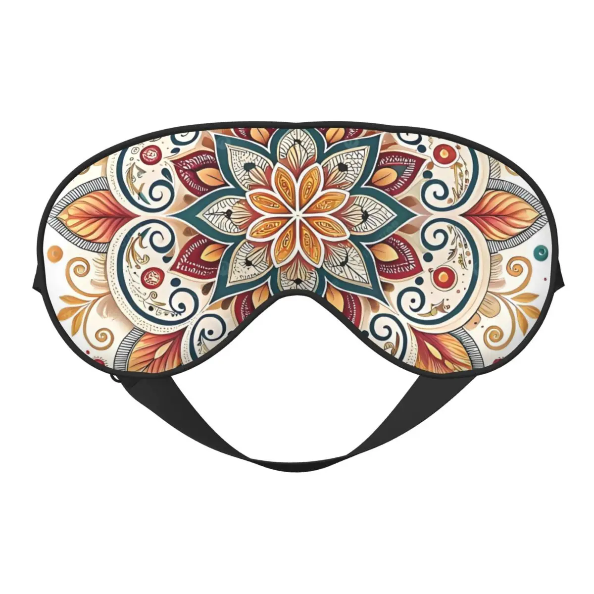 

Винтажные маски для сна с мандалой, красочные цветочные узоры, двухсторонний сон, накладки на глаза для мужчин и женщин, регулируемая повязка на глаз