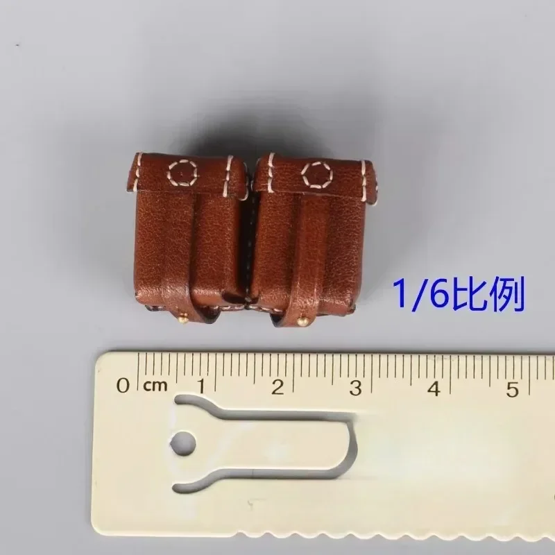 1/6 مقياس براون بولي Leather الجلود البني طوق جيوب متعددة بندقية الحافظة نموذج صالح 12 "ذكر الجندي عمل الشكل الجسم الملحقات #6