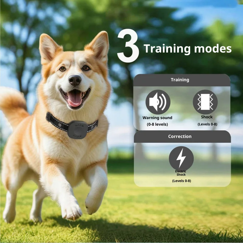 

Wireless Pet Fence & Training Collar - Waterproof Rechargeable Anti-Bark System with Static Stimulation, Containment Mode