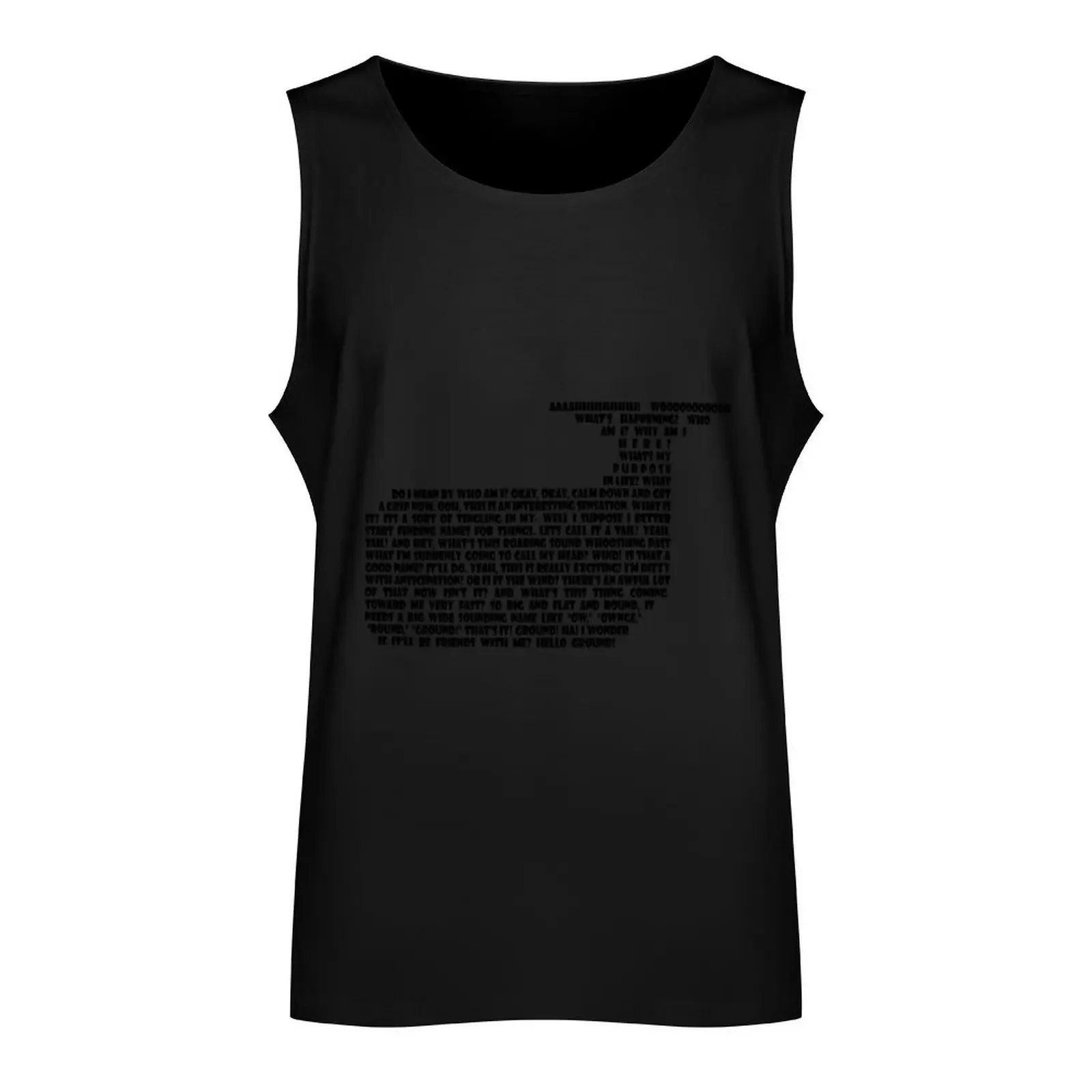 Hitchhikers Whale Quote Tank Top gym t shirt men summer clothes men 2024 gym clothes man fitness cute tops