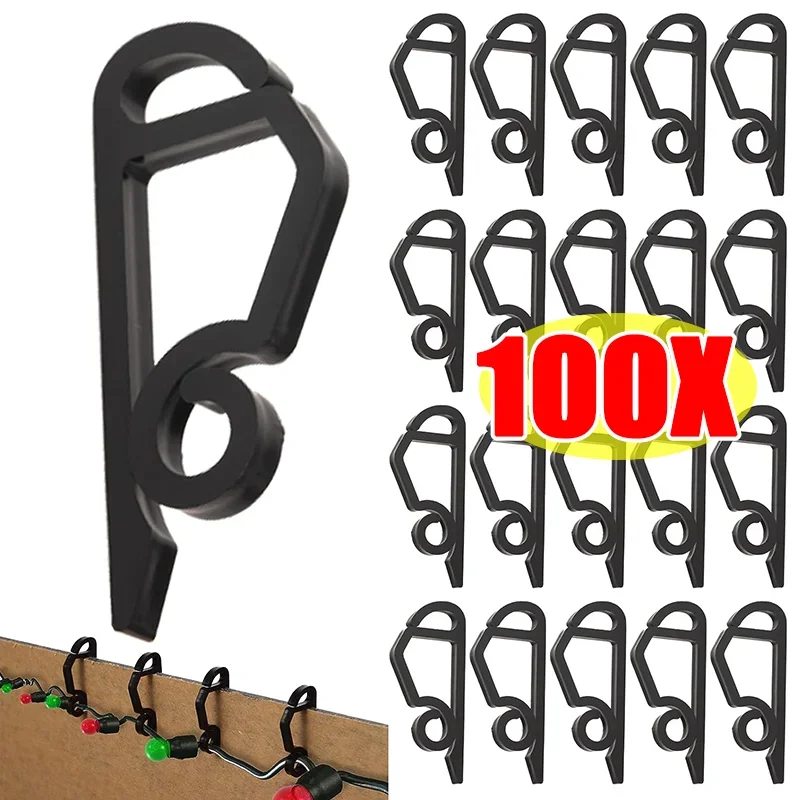 20/100Pcs Christmas Light Wire Clip Outdoor Gutter Hooks Tree Securing Led Cable String Rope Holder Clamp Weatherproof S-Shaped