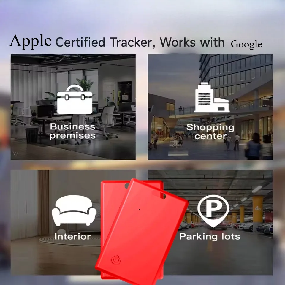 Wallet Finder Smart Bluetooth Tracker Card e localizzatore di oggetti per etichette per bagagli Passaporti per Apple's Find My App (Solo iOS)