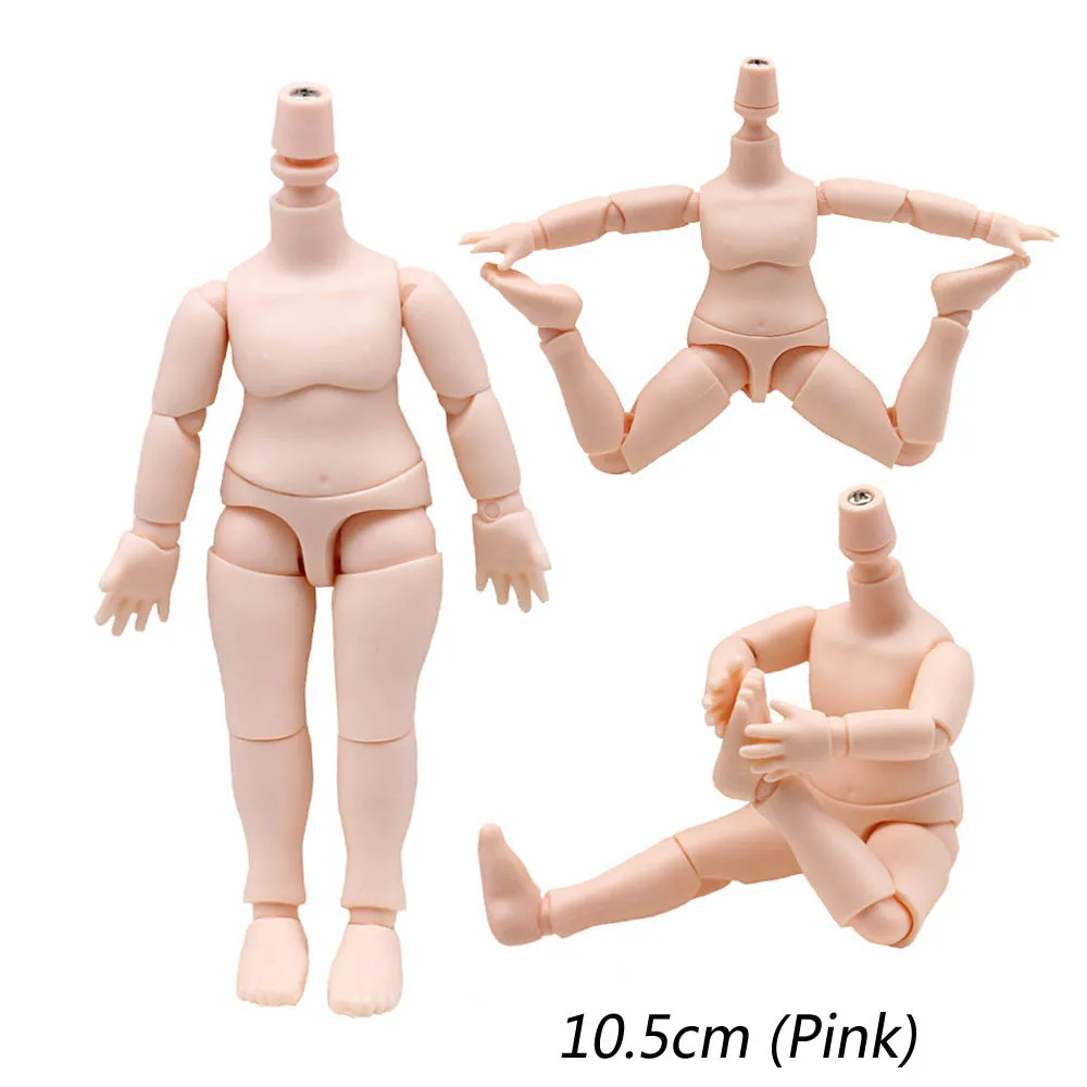1/12 BJD عارية دمية الجسم اكسسوارات 10.5 سنتيمتر الجسم المفاصل المنقولة الشوكولاته الجلد الأبيض المكياج اللعب OB11 عارية GSC رئيس العالمي