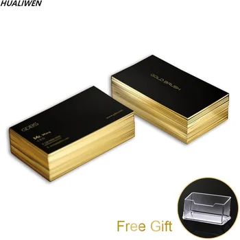 100pcs business cards customized High-end hot stamping double-sided printing business cards 500G paper