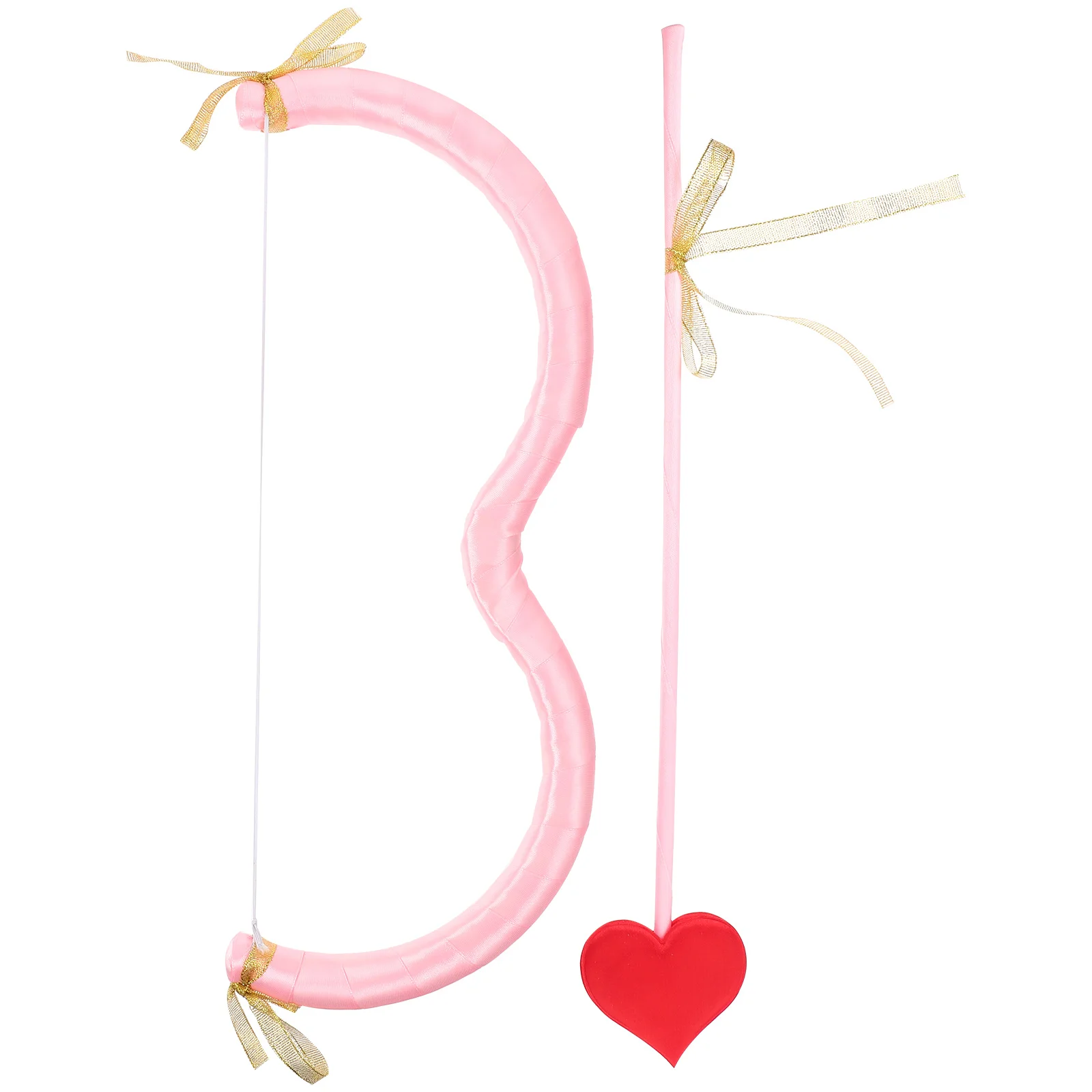 Cupid Arrow Props Arch Shaped Red Heart Bow Stage Performance Cosplay Party Accessories Reusable Valentine Decor