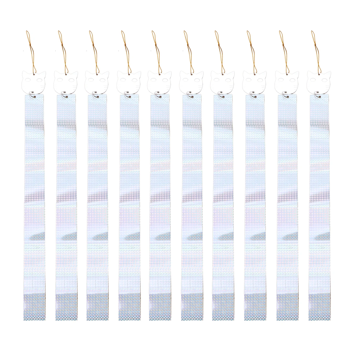 

10 Pcs Bird Repelling Ribbon Reflective Scare Tape Eco Friendly Durable Double Sided Garden Lawn Pond Airport